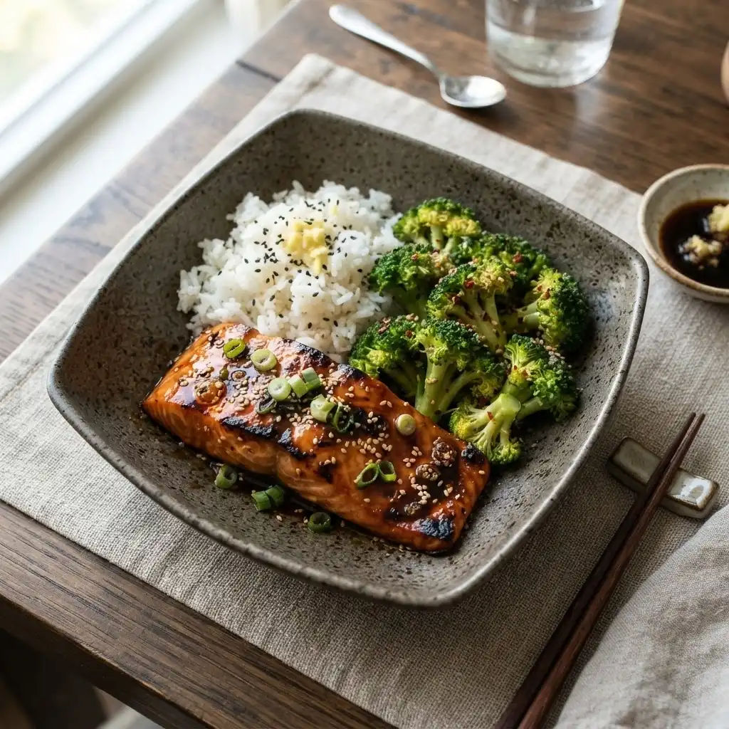 Teriyaki-Lachs mit Brokkoli
