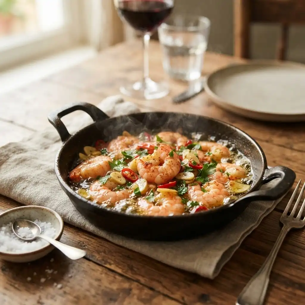 Garnelen mit Knoblauch und Chili