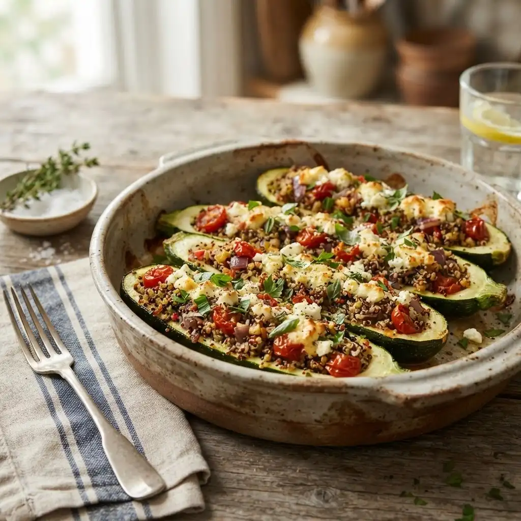 Gefüllte Zucchini mit Quinoa