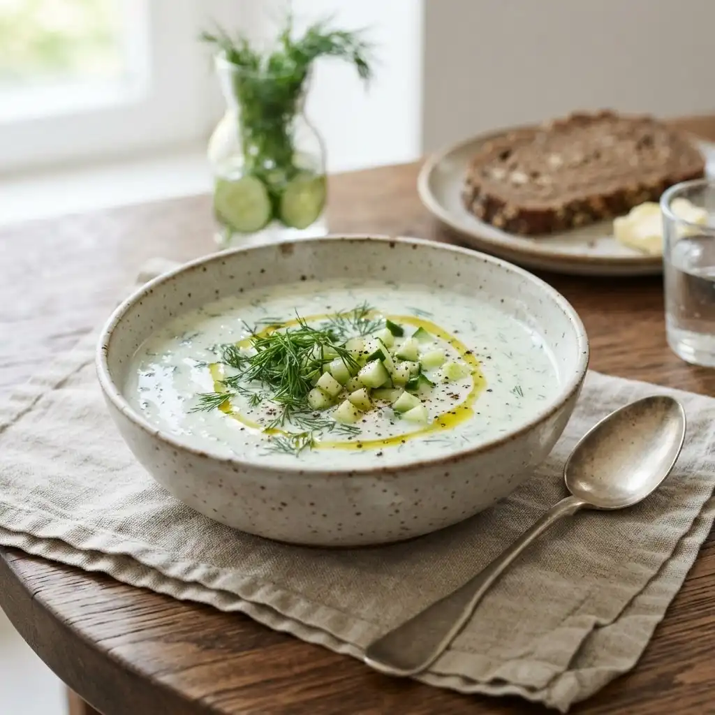 Gurkenkaltschale mit Dill