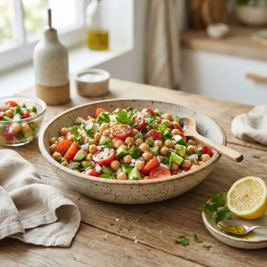 Kichererbsen-Salat mit Tomaten