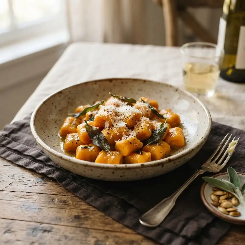Kürbisgnocchi mit Salbeibutter