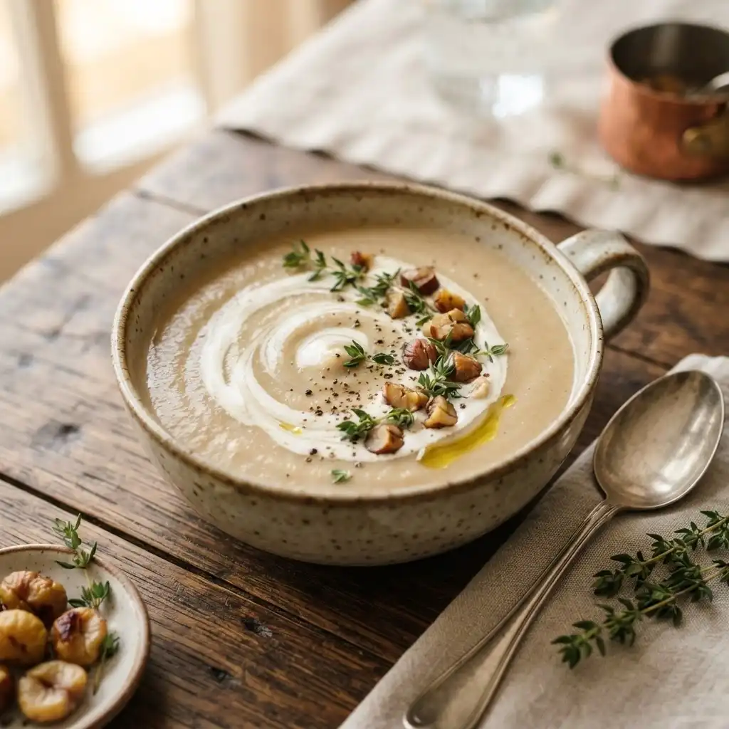 Maronensuppe mit Thymian