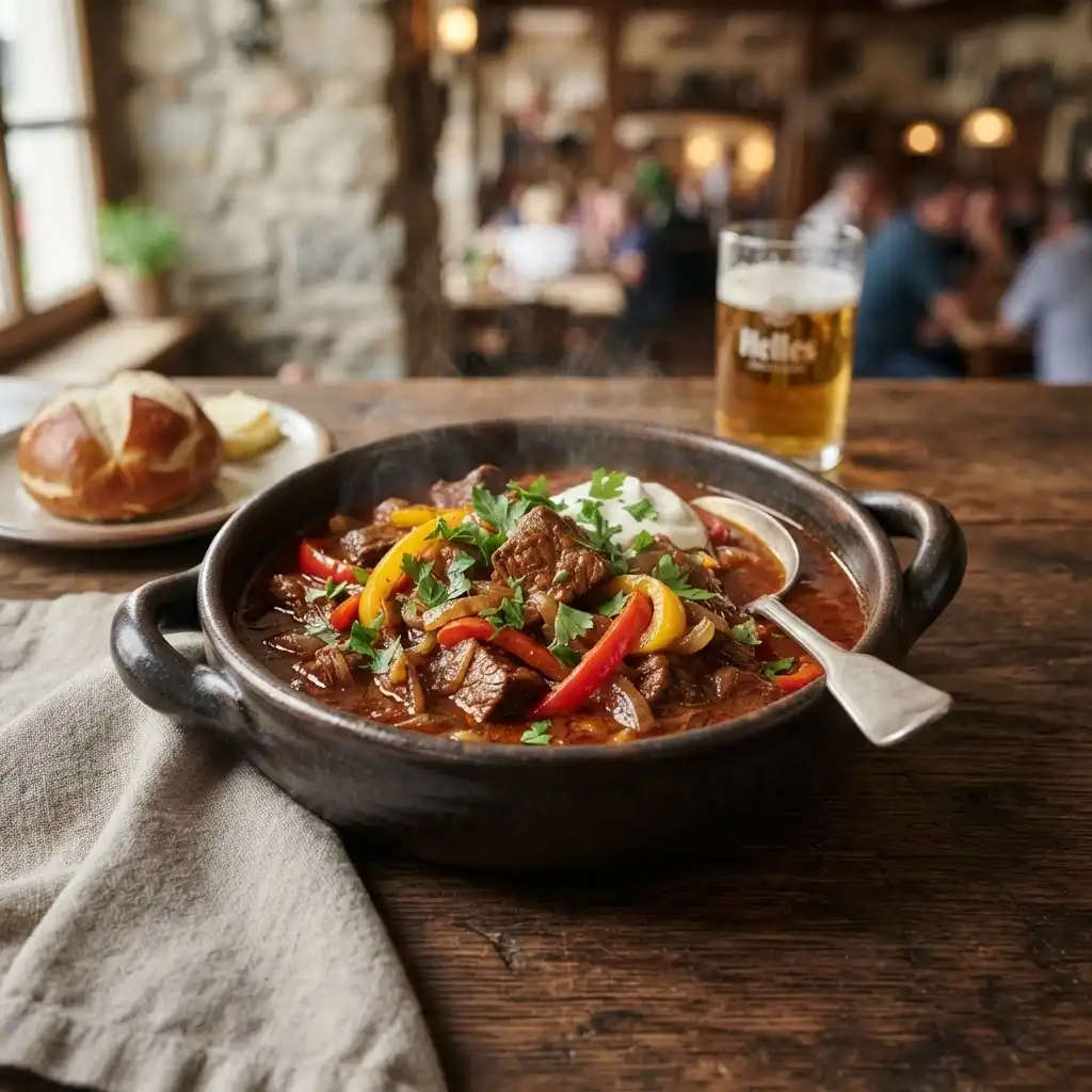Rindergulasch mit Paprika