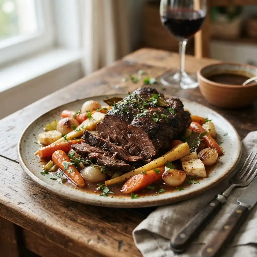 Rinderschmorbraten mit Wurzelgemüse